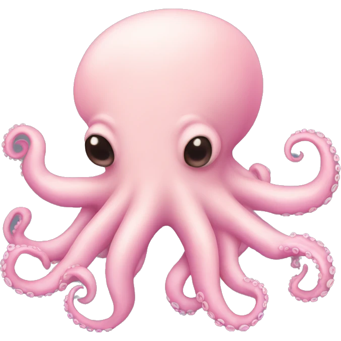 Pastel pink octopus emoji
