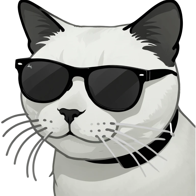 Cat with sunglasses emoji