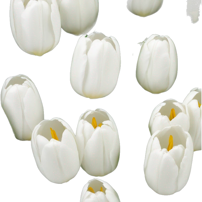 White tulipans  emoji