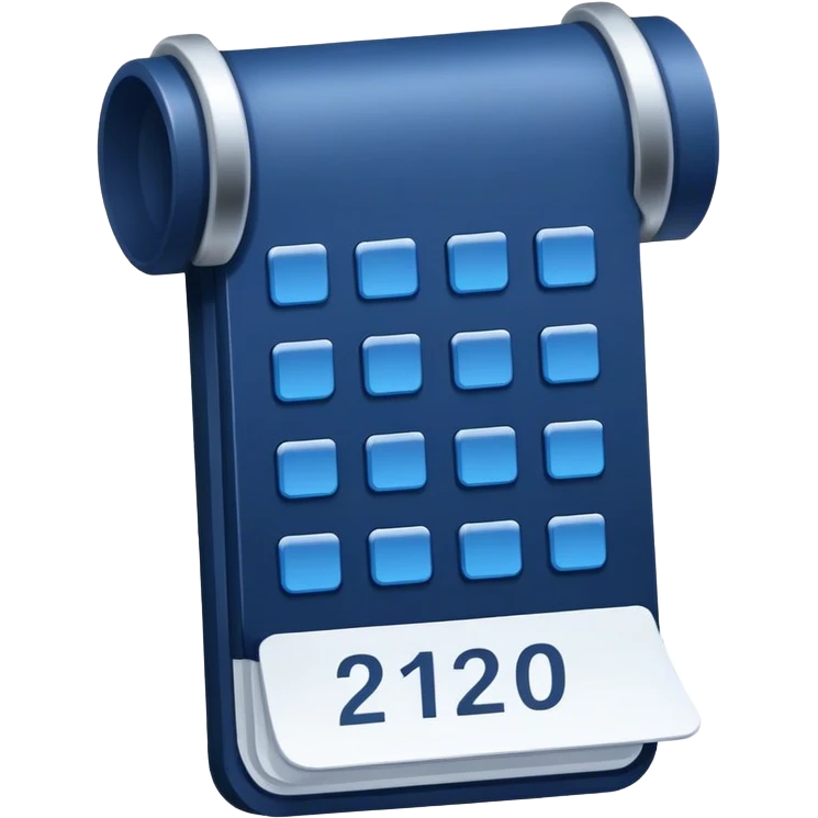 dark blue 
schedule emoji