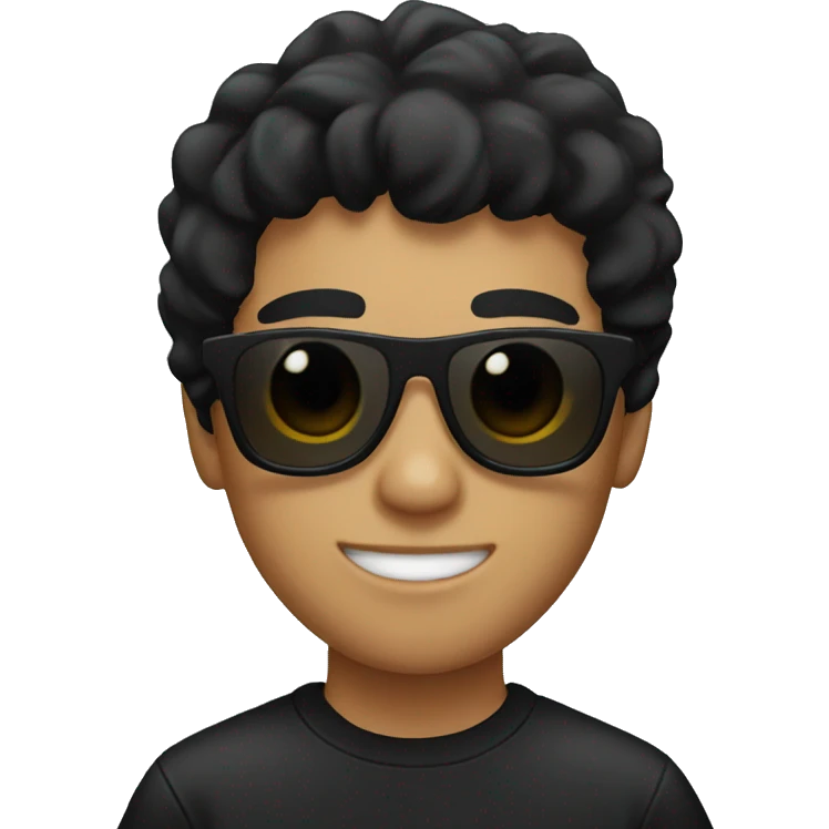 boy in sunglasses with black hair emoji