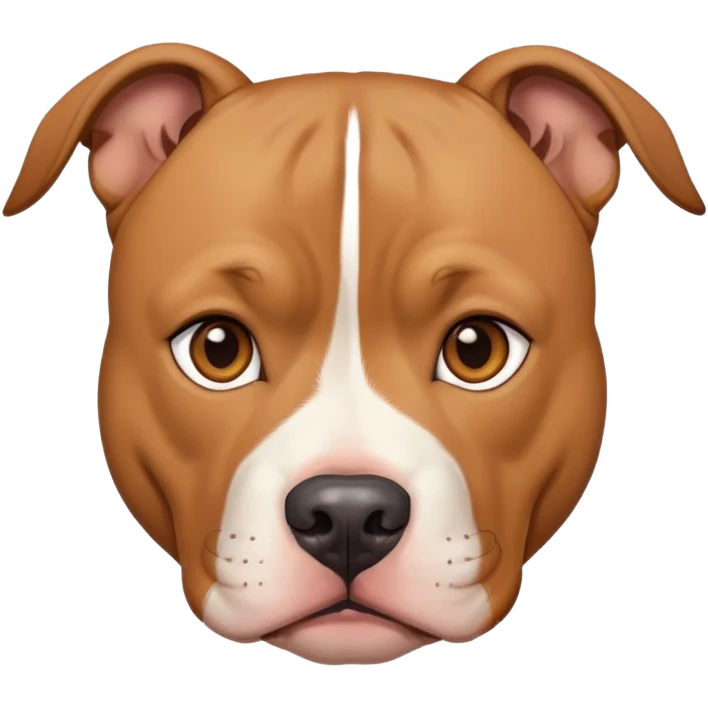 light brown american pitbull terrier with light brown eyes emoji