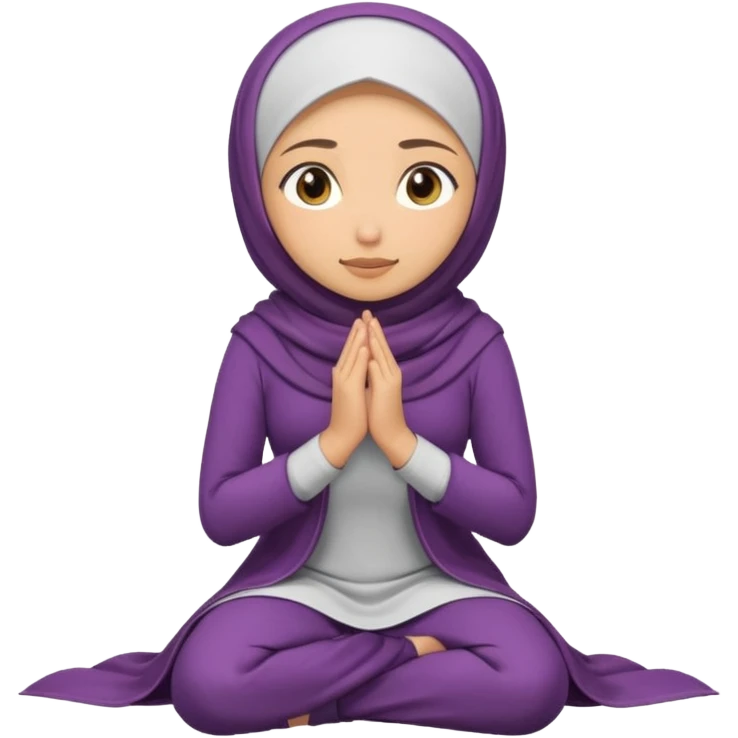 Islamic Woman Kneeling prostrated  emoji