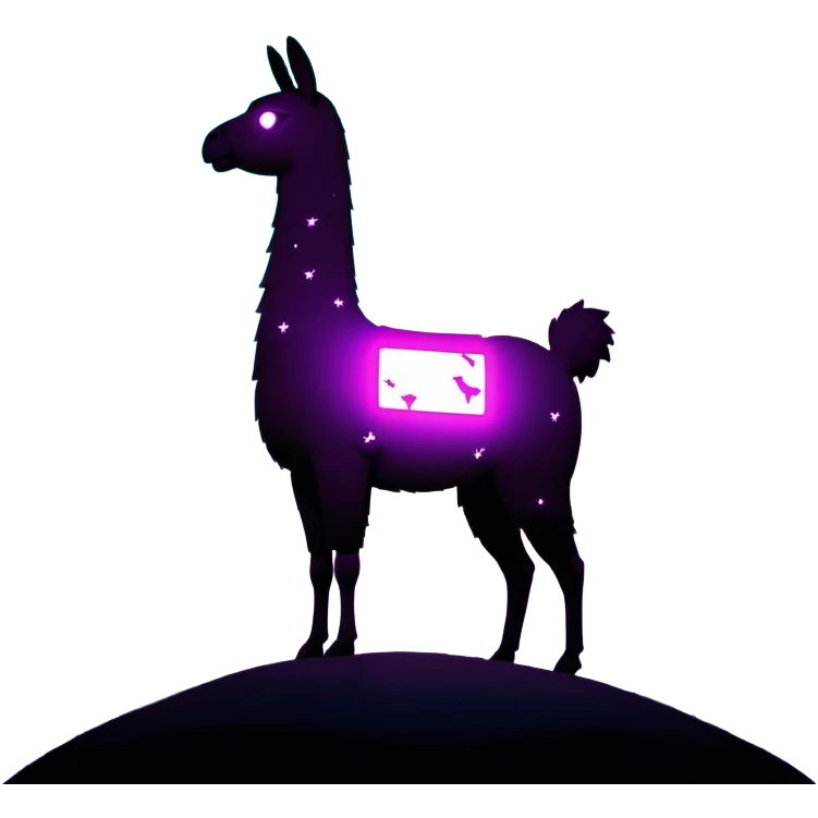 Fortnite llama signal projected in the night sky, similar to Batman's bat signal but with the Fortnite llama silhouette emoji