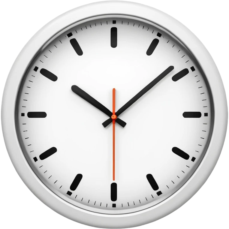 white clock emoji