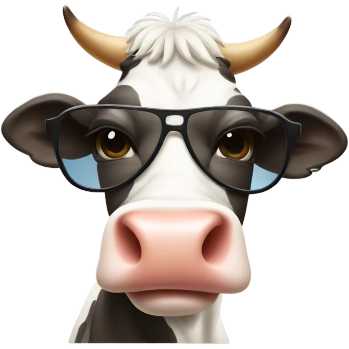 Cow with sunglasses  emoji
