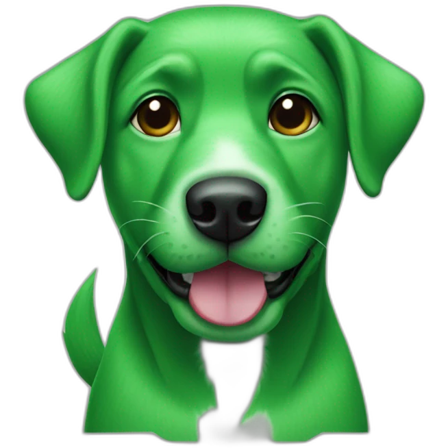Green dog with mohito emoji