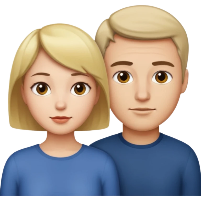 단발 여자 한명이랑 남성 한명 제작 emoji