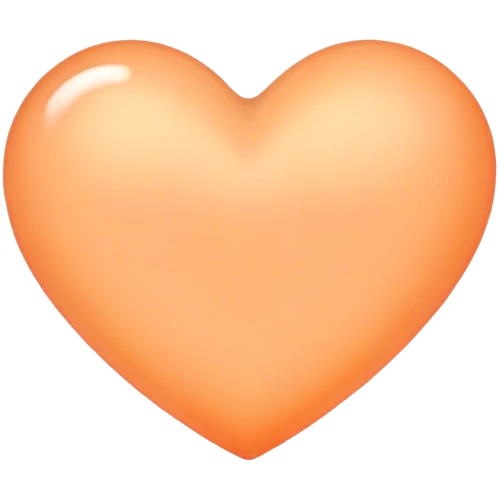 pastel light orange heart emoji