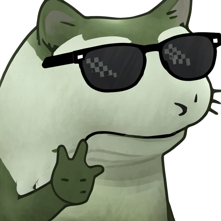 Cat with sunglasses emoji