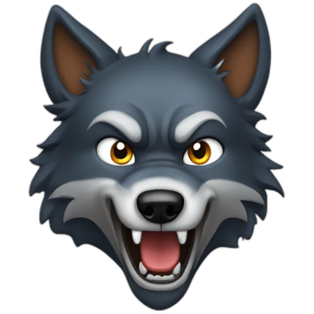 Evil wolf emoji