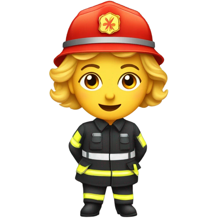 Feuerwehr Frau und Feuerwehr auto emoji