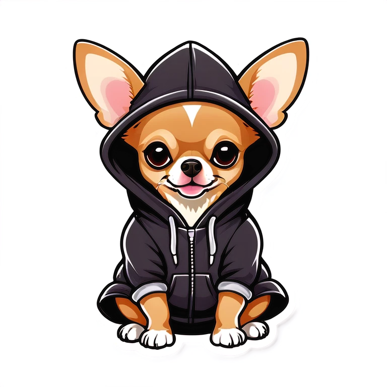 Chihuahua with hoodie  emoji