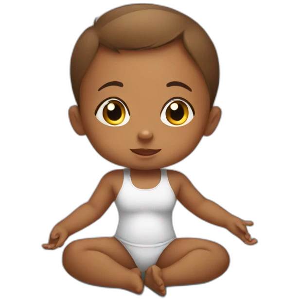 baby doing yoga emoji