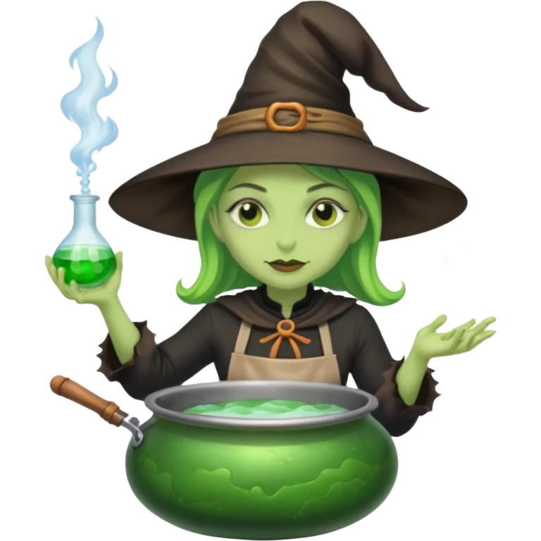 green witch cooking potion emoji