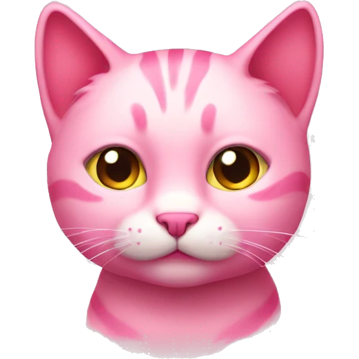 Pink cat love emoji