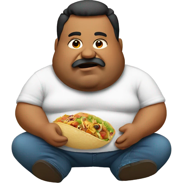 fat dad eating mexican  emoji