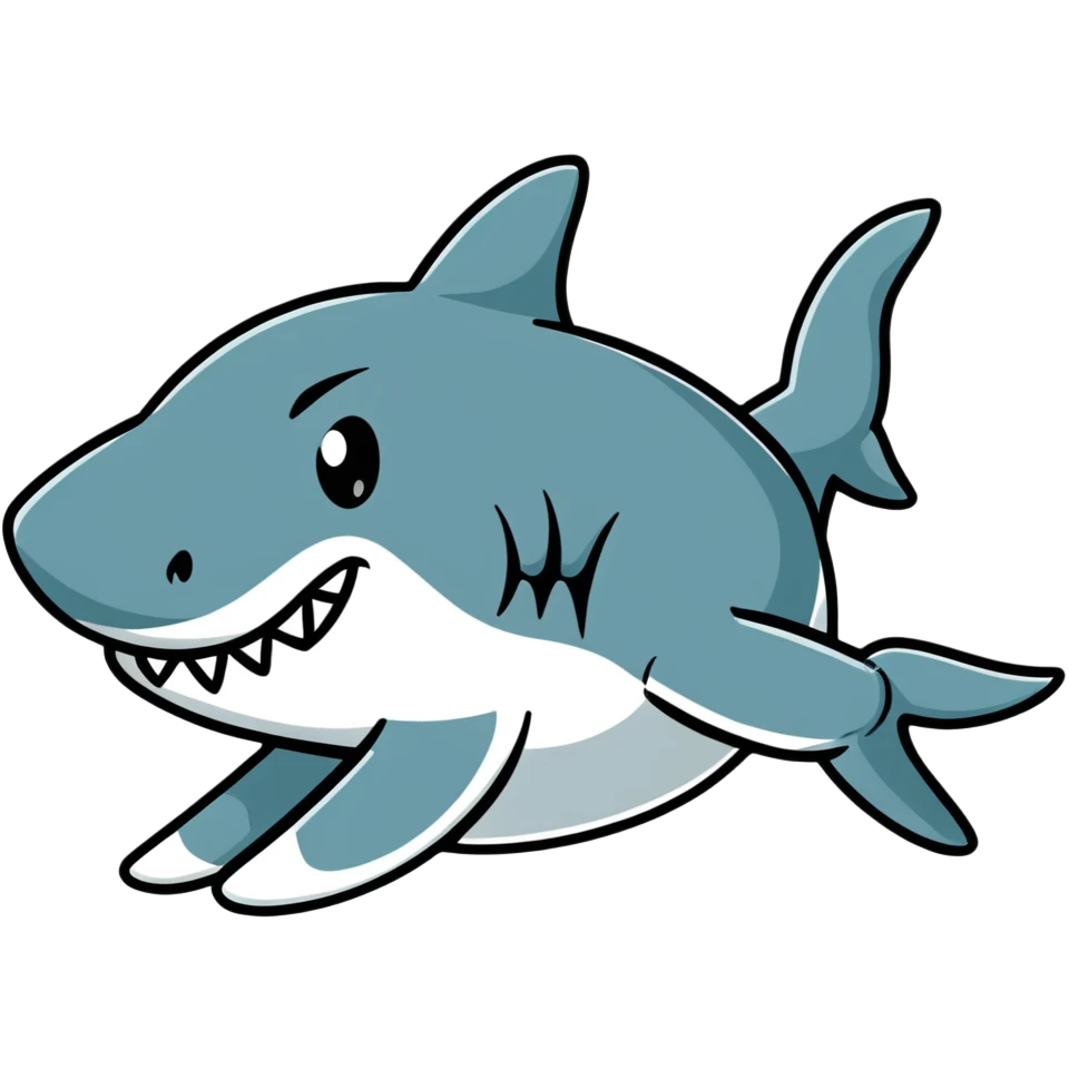 angry shark showing middle fin emoji