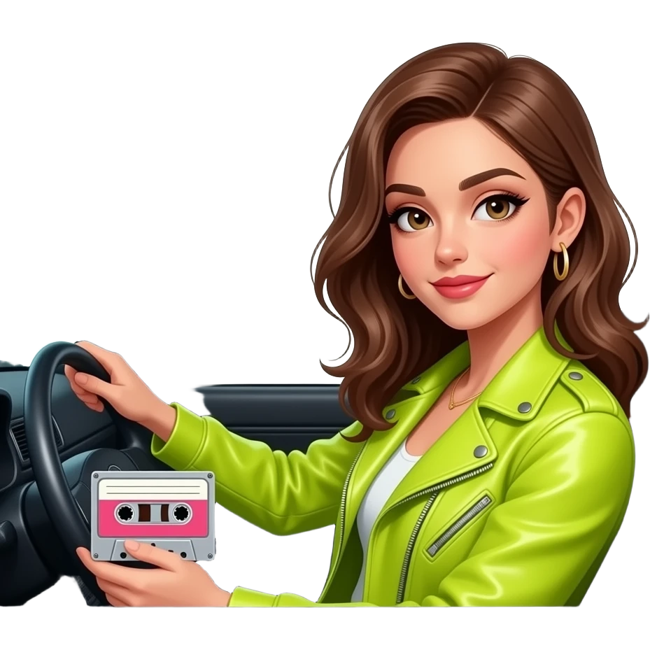 traveling in Car in 80s emoji
