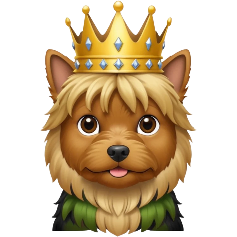 yorkshire terrier with a crown emoji