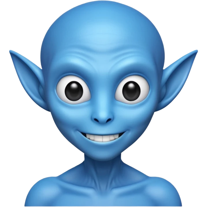 blue alien character emoji