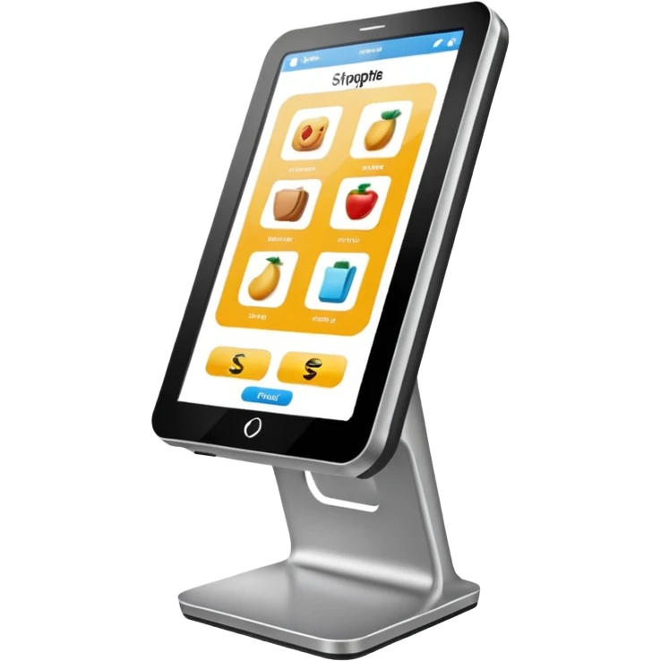 digital kiosk for shopping emoji