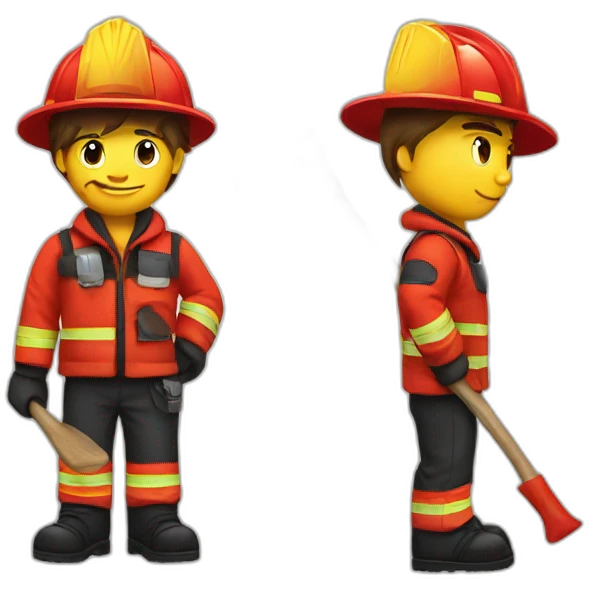 fireworker and axe emoji