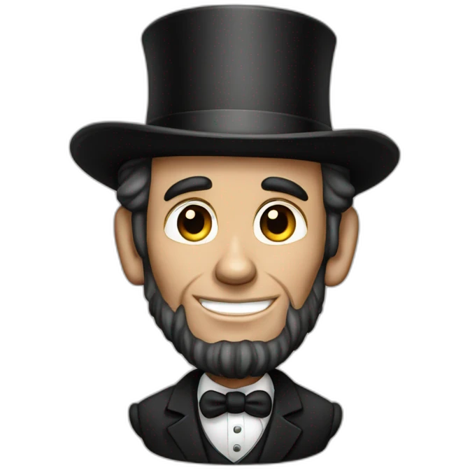 Abraham Lincoln with us cap emoji