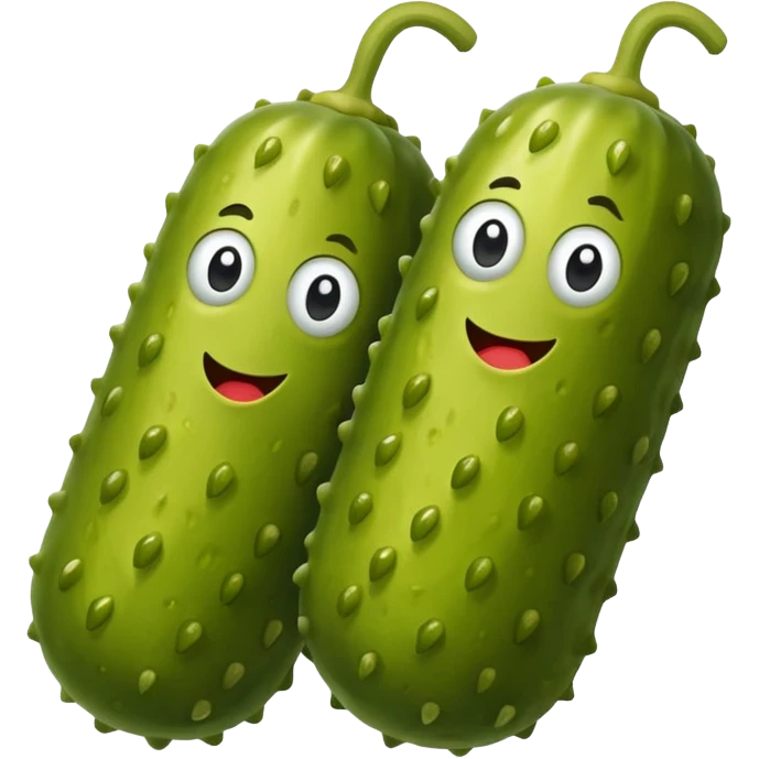 Pickle with two pickleballs emoji