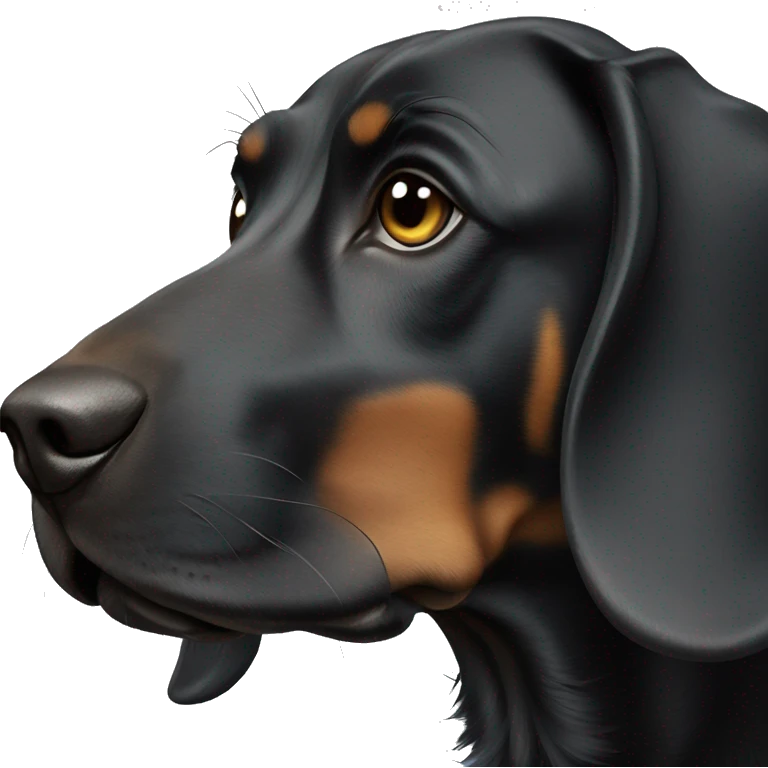 black hound dog emoji