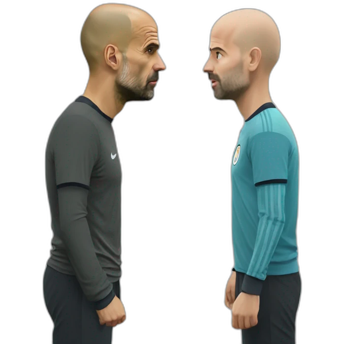 pep guardiola erik ten hag face to face emoji