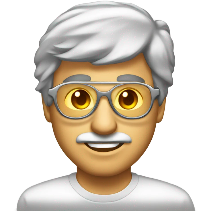 Metallaro biondo con occhiali emoji