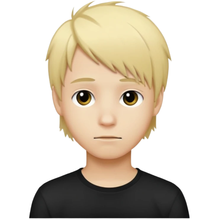 boy teen with blonde emo hair emoji