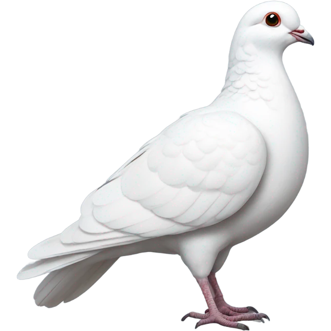 Realistic pigeon-white emoji