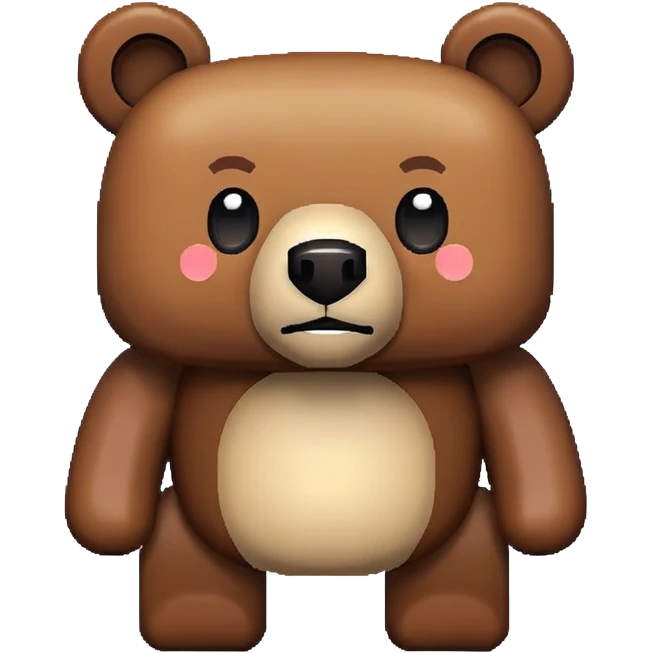 Pixelated bear emoji