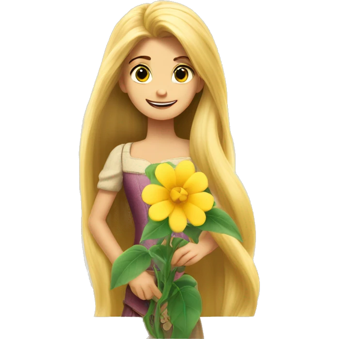 Rapunzel magic yellow flower  emoji