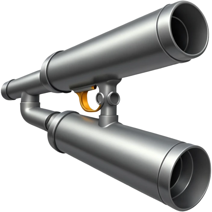 Gun and silencer in front od the pipe emoji