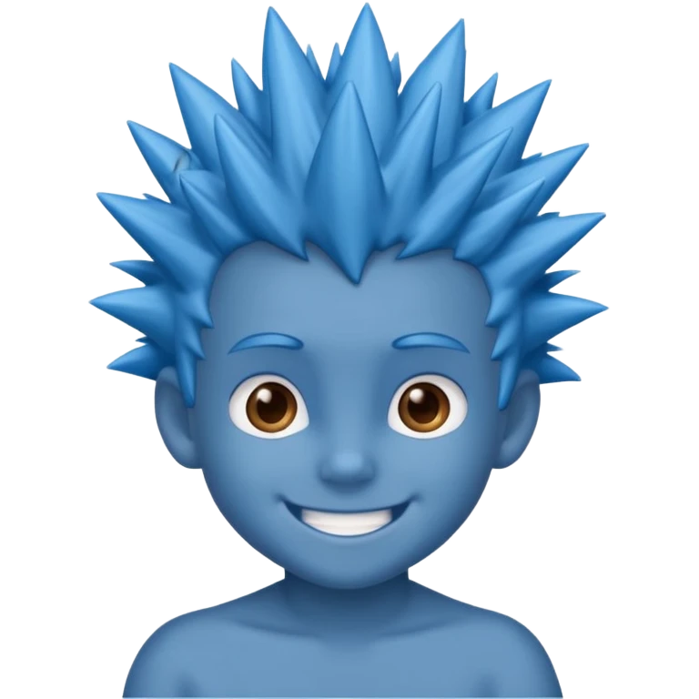 blue spiky haired kid  emoji