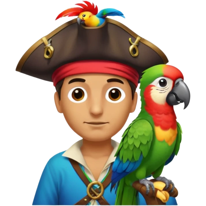 pirate and parrot emoji