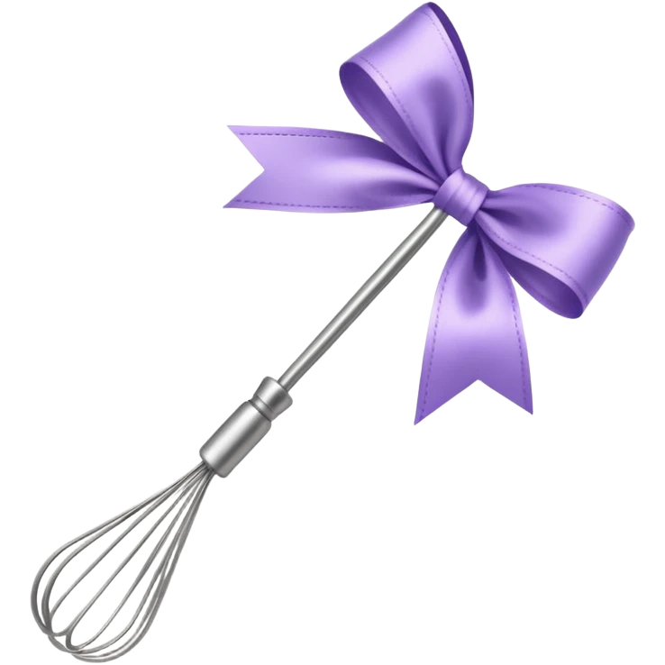 Whisk with lavender ribbon emoji