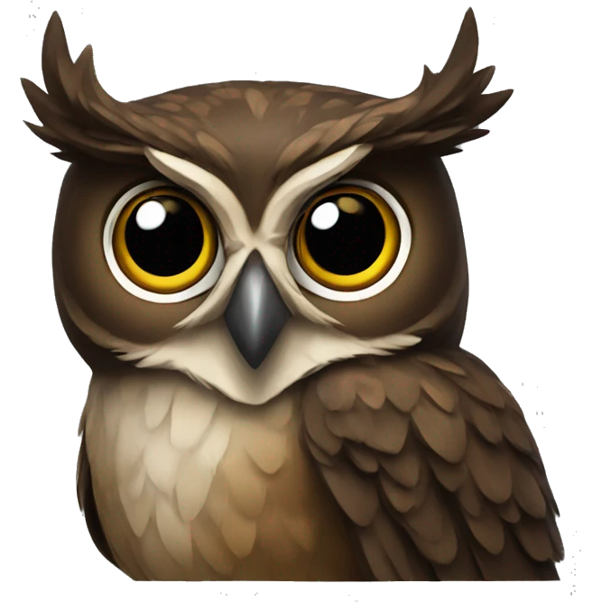 Owl, Royal, Dark colors emoji