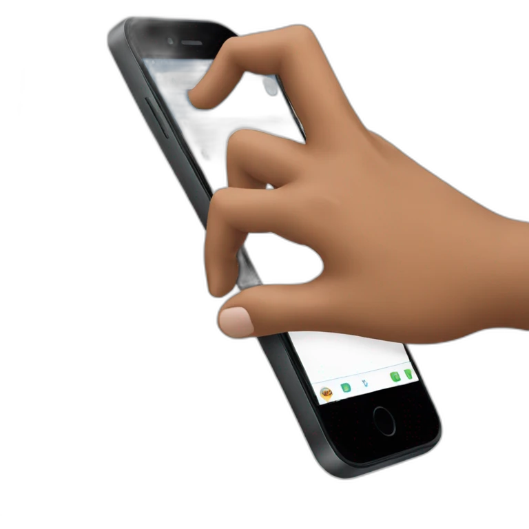 hand using smartphone emoji