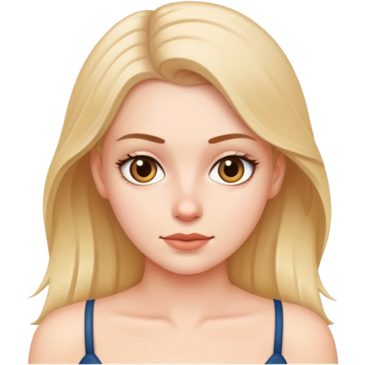White girl no bra emoji