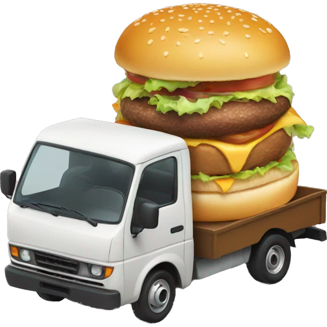 kei truck eating burger emoji