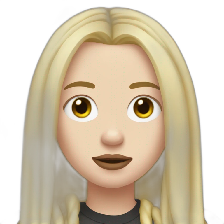 Billie Eilish blonde emoji