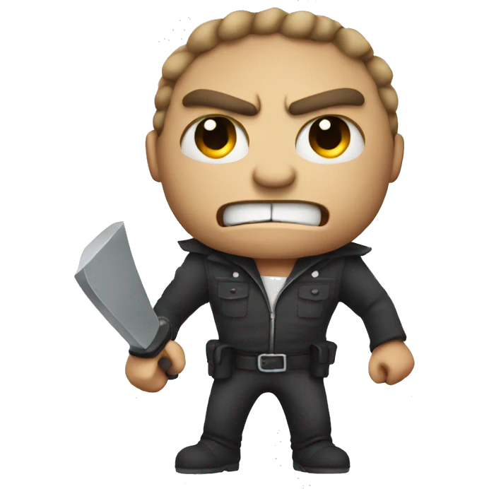 Angry killer shake emoji
