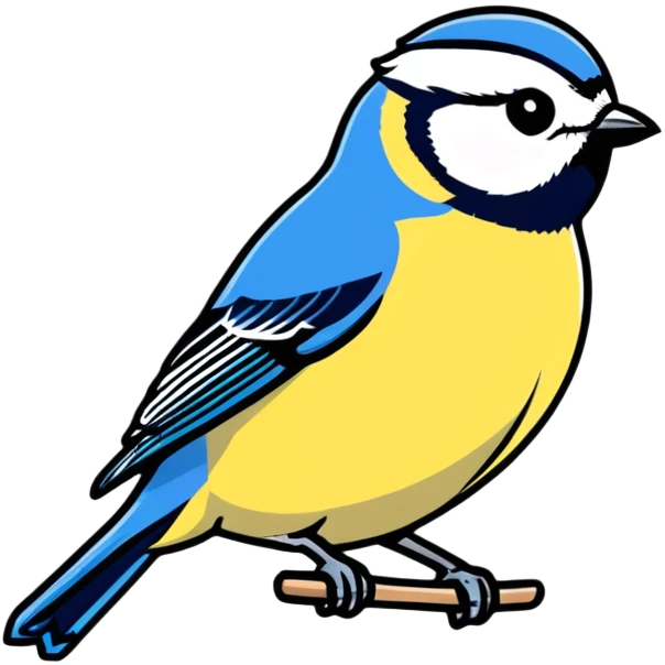 Eurasian blue tit bird emoji