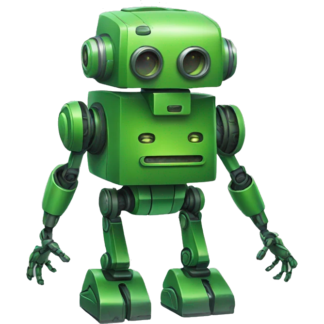 Green robot emoji