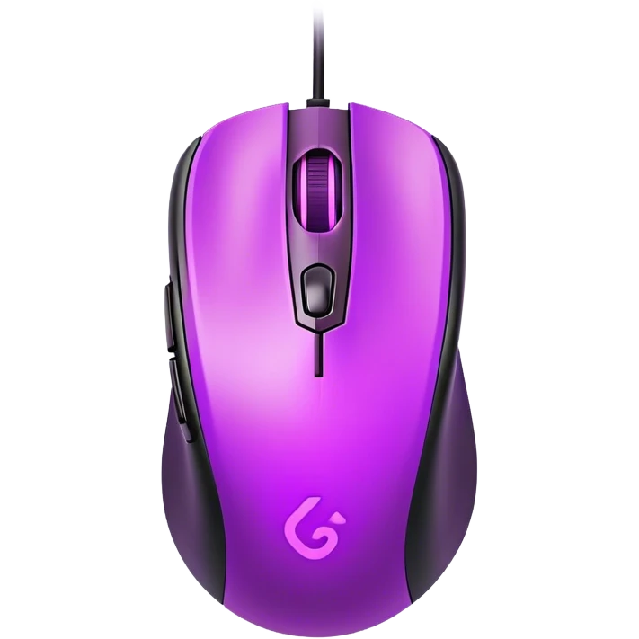 neon Purple gaming mouse emoji