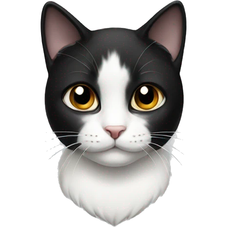 Black and White cat emoji